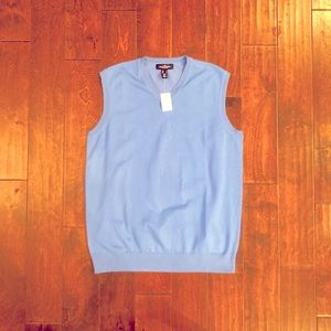 NEW Men’s Lands End Blue Sweater Vest